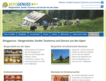 Tablet Screenshot of berggenuss.de